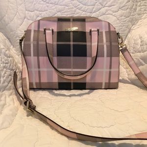 Kate Spade pink plaid purse
